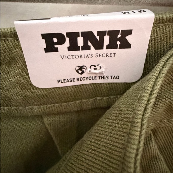 PINK Victoria's Secret Olive Wide Leg Cargo Pants - Picture 5 of 5